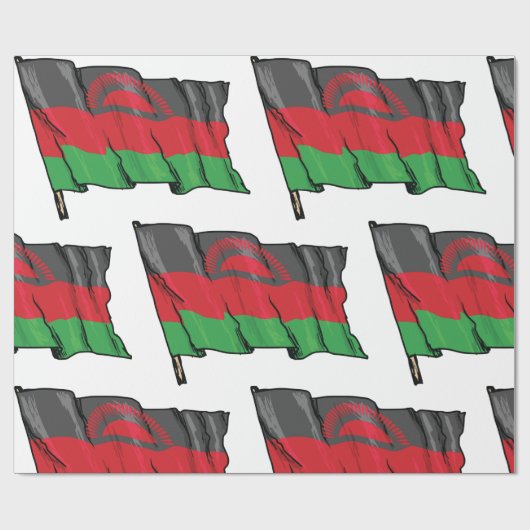 vlag van Malawi Cadeaupapier (Vlak)