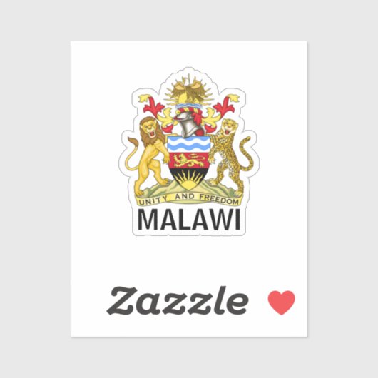 Vlag van Malawi Classic Round Sticker (Vel)