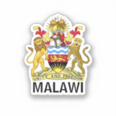Vlag van Malawi Classic Round Sticker (Voorkant)