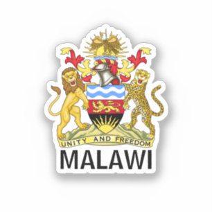 Vlag van Malawi Classic Round Sticker