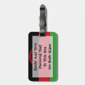 Vlag van Malawi Easy ID Personal Bagagelabel (Achterkant verticaal)