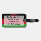 Vlag van Malawi Easy ID Personal Bagagelabel (Achterkant horizontaal)