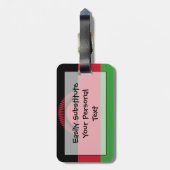 Vlag van Malawi Easy ID Personal Bagagelabel (Achterkant verticaal)