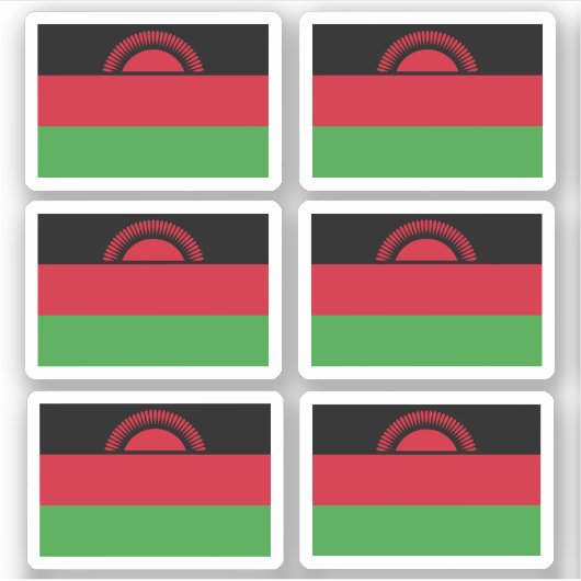 Vlag van Malawi - een Sticker van de collectie (Voorkant)
