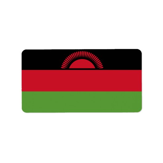 Vlag van Malawi Etiket (Voorkant)