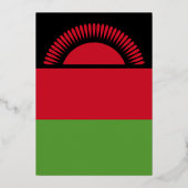 vlag van Malawi Folie Uitnodiging (Voorkant)