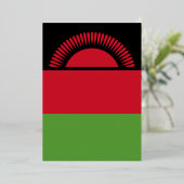 vlag van Malawi Folie Uitnodiging (Staand Voorkant)