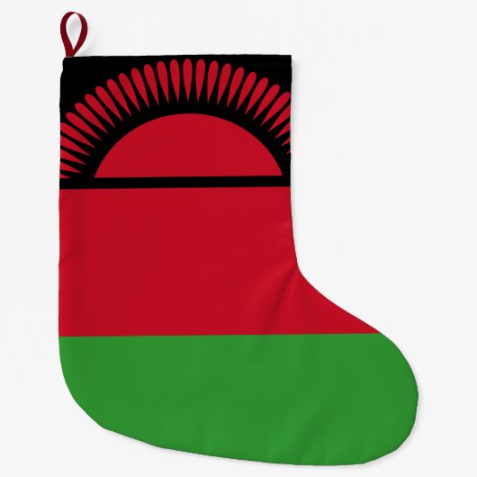 Vlag van Malawi Grote Kerstsok (Voorkant)
