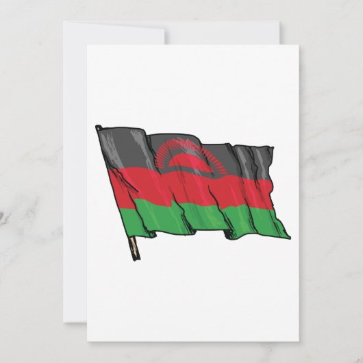 vlag van Malawi Kaart (Voorkant)