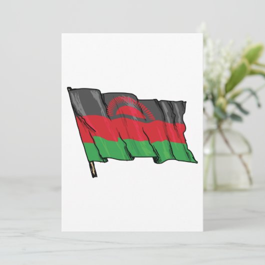 vlag van Malawi Kaart (Staand voorkant)