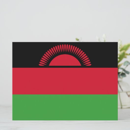 Vlag van Malawi Kaart (Staand voorkant)