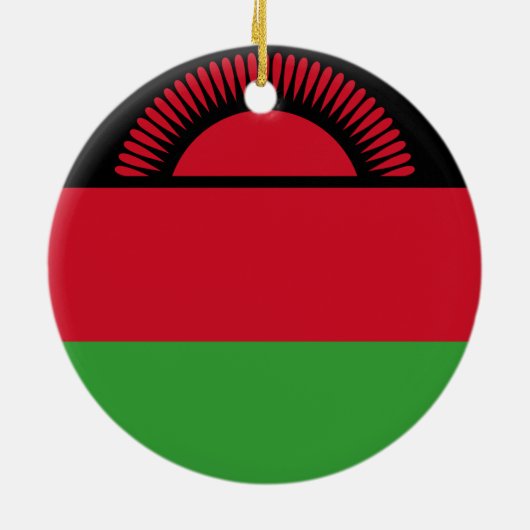 Vlag van Malawi Keramisch Ornament (Achterkant)