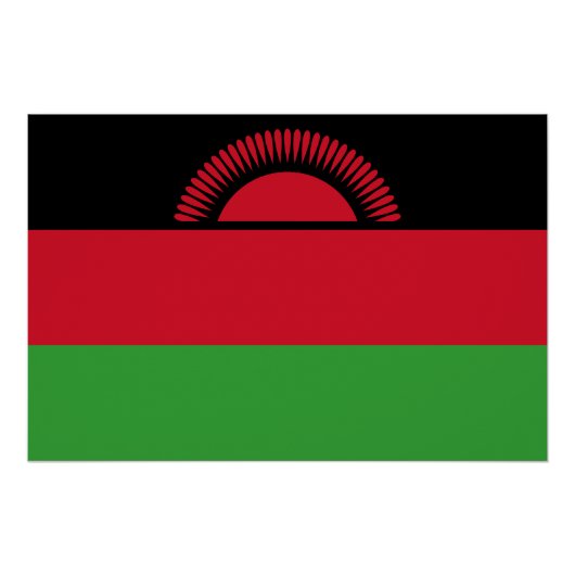 Vlag van Malawi Perfect Poster (Voorkant)