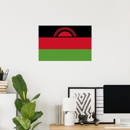 Vlag van Malawi Poster (Thuiskantoor)