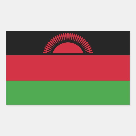 Vlag van Malawi Rechthoekige Sticker (Voorkant)
