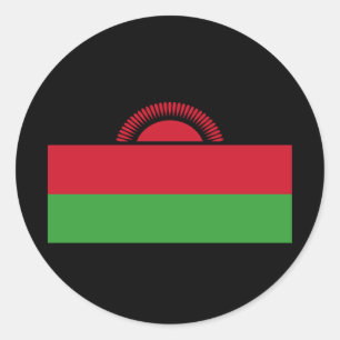 Vlag van Malawi Ronde Sticker