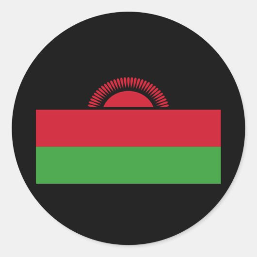 Vlag van Malawi Ronde Sticker (Voorkant)