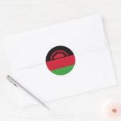 Vlag van Malawi Ronde Sticker (Envelop)