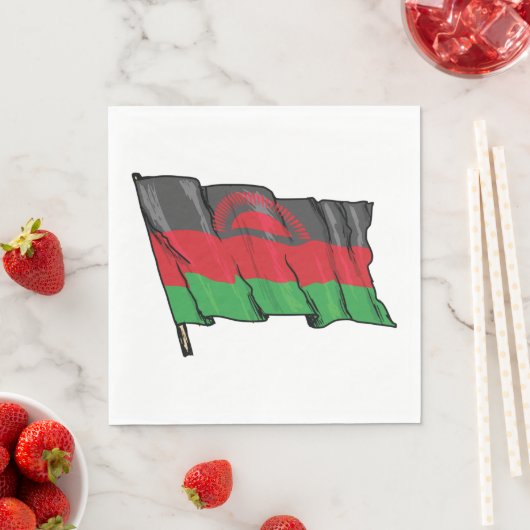 vlag van Malawi Servet (Insitu)