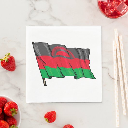 vlag van Malawi Servet