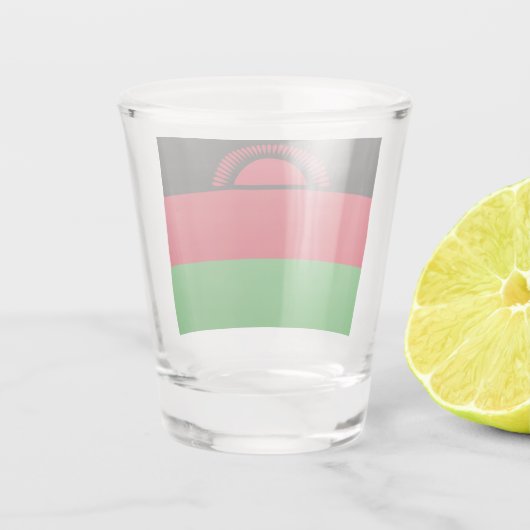 Vlag van Malawi Shot Glas (Achterkant)