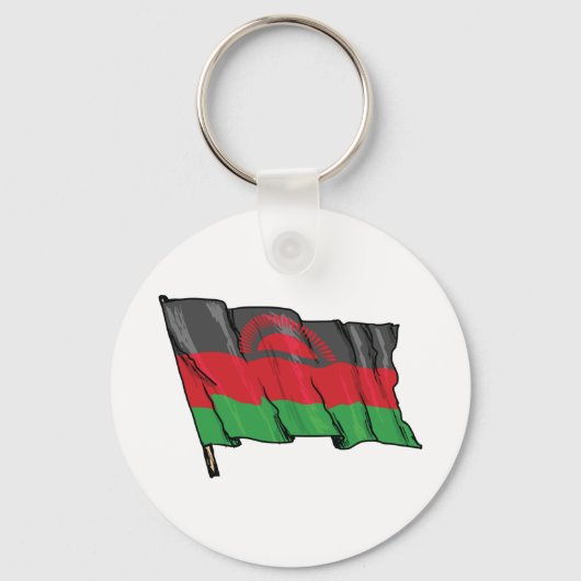 vlag van Malawi Sleutelhanger (Voorkant)