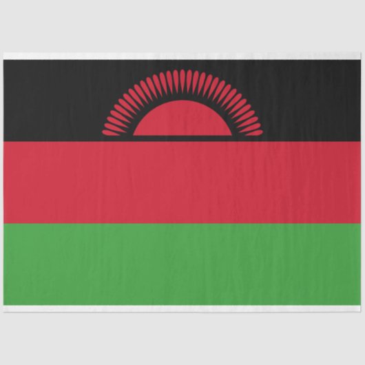 Vlag van Malawi Tissuepapier (Voorkant)