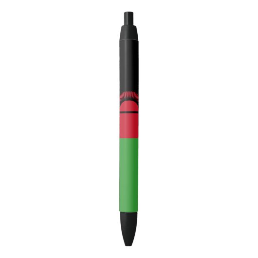 Vlag van Malawi Zwarte Inkt Pen (Voorkant Verticaal)