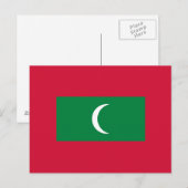 Vlag van Maldiven Briefkaart (Voorkant / Achterkant)