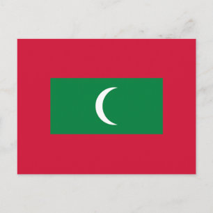 Vlag van Maldiven Briefkaart