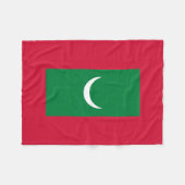 Vlag van Maldiven Fleece Deken (Voorkant (Horizontaal))