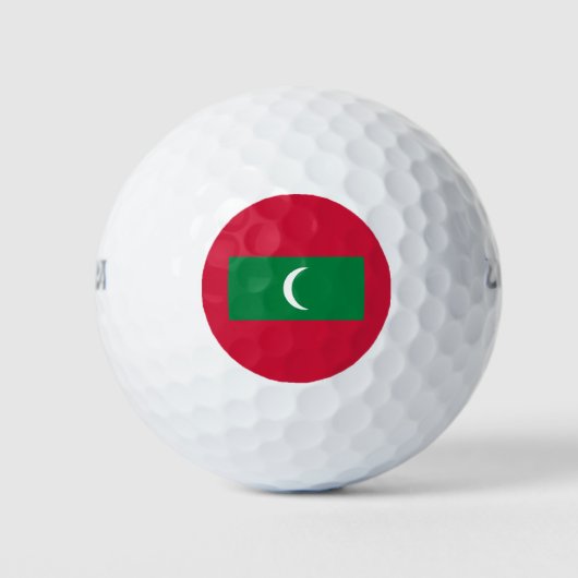 Vlag van Maldiven Golfballen (Voorkant)