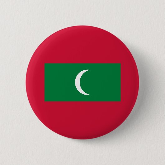 Vlag van Maldiven Ronde Button 5,7 Cm (Voorkant)