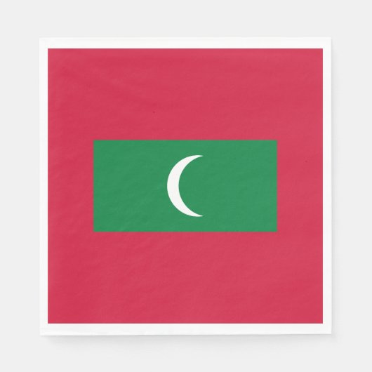 Vlag van Maldiven Servet (Voorkant)