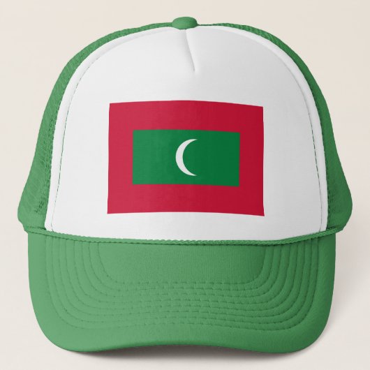 Vlag van Maldiven Trucker Pet (Voorkant)