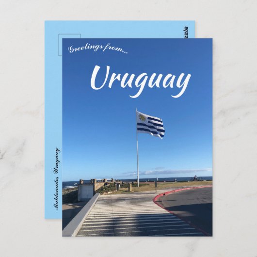 Vlag van Maldonado Uruguay Briefkaart (Voorkant / Achterkant)