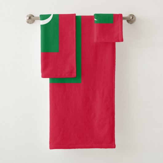 Vlag van Malediven Bad Handdoek (Insitu)