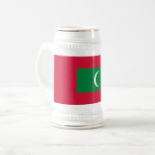 Vlag van Malediven Bierpul (Voorkant links)