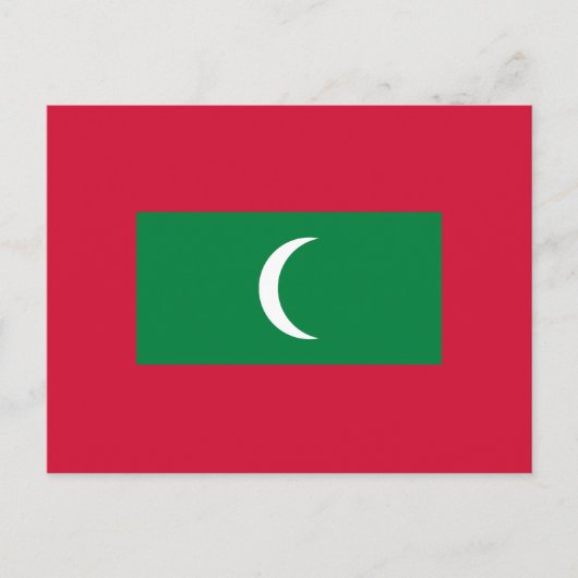 Vlag van Malediven Briefkaart (Voorkant)
