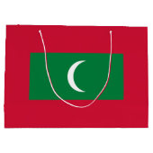 Vlag van Malediven Groot Cadeauzakje (Achterkant)