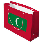 Vlag van Malediven Groot Cadeauzakje (Achterkant Gekanteld)