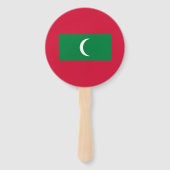 Vlag van Malediven Handwaaier (Achterkant)