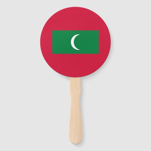 Vlag van Malediven Handwaaier (Voorkant)