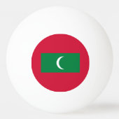 Vlag van Malediven Pingpongbal (Achterkant)