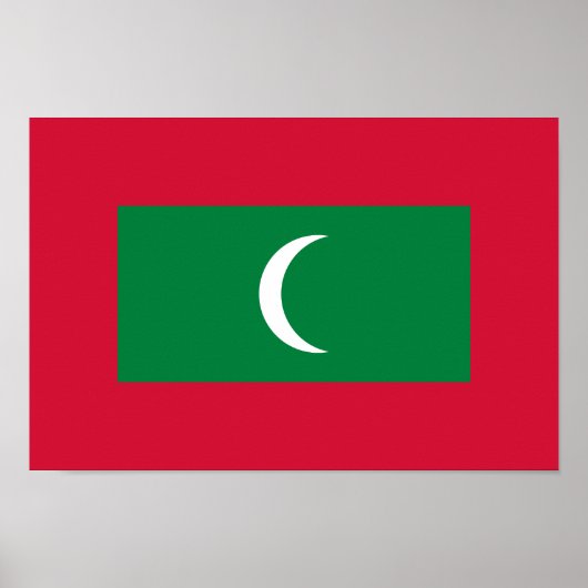 Vlag van Malediven Poster (Voorkant)