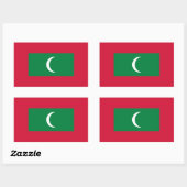 Vlag van Malediven Rechthoekige Sticker (Vel)