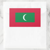 Vlag van Malediven Rechthoekige Sticker (Tas)