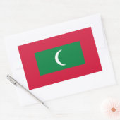 Vlag van Malediven Rechthoekige Sticker (Envelop)