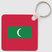 Vlag van Malediven Sleutelhanger (Achterkant)