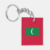 Vlag van Malediven Sleutelhanger (Voorkant Links)
